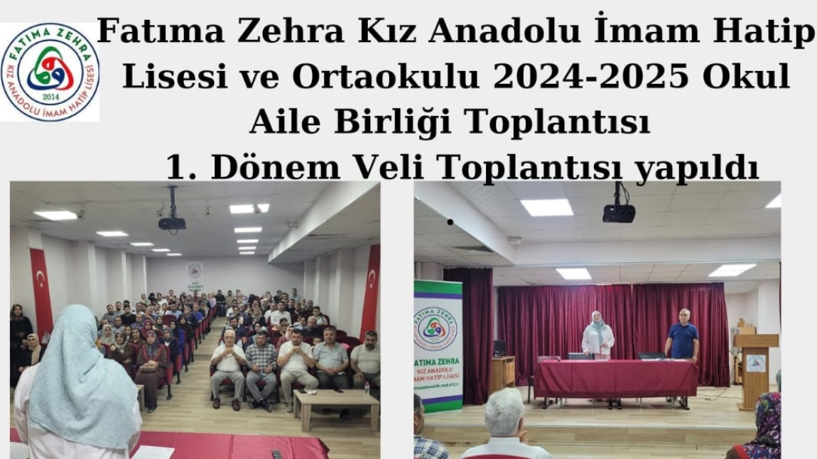 Okulumuzda 2024-2025 Eğitim Öğretim Yılı Okul Aile Birliği ve 1. Dönem Veli Toplantısı Yapıldı. 