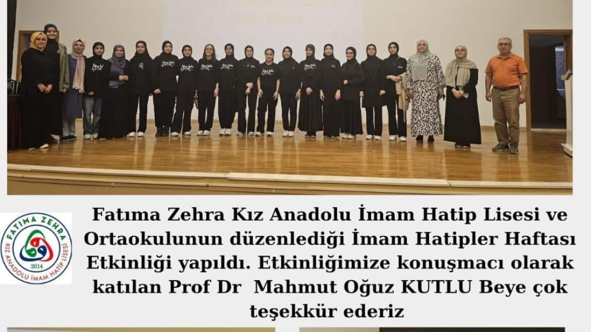 OKULUMUZDA İMAM HATİPLER HAFTASI ETKİNLİĞİ YAPILDI. 